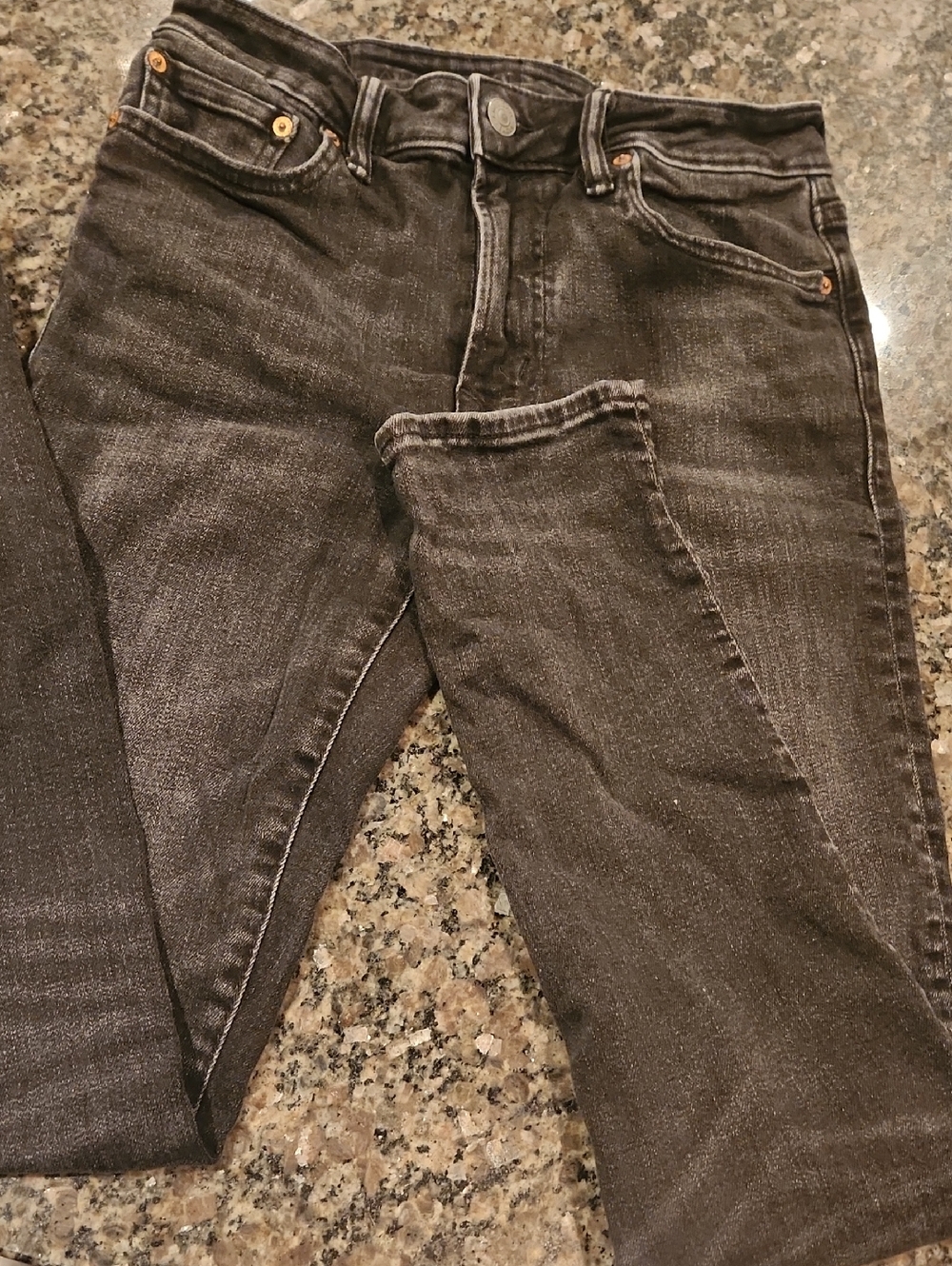 American Eagle Outfitters Slim Straight Dark Charcoal Jeans